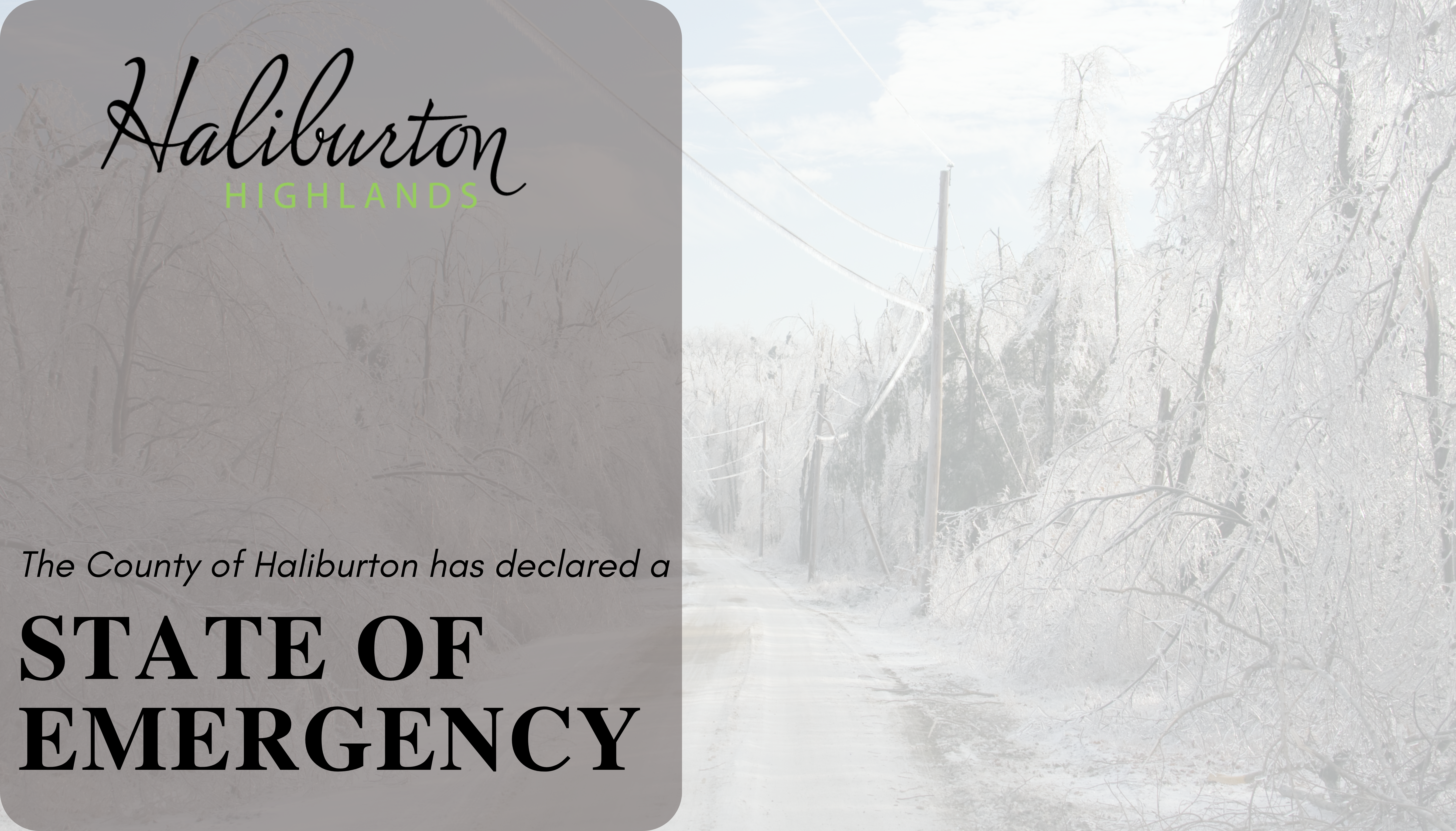 Ice storm graphic depicting bad weather